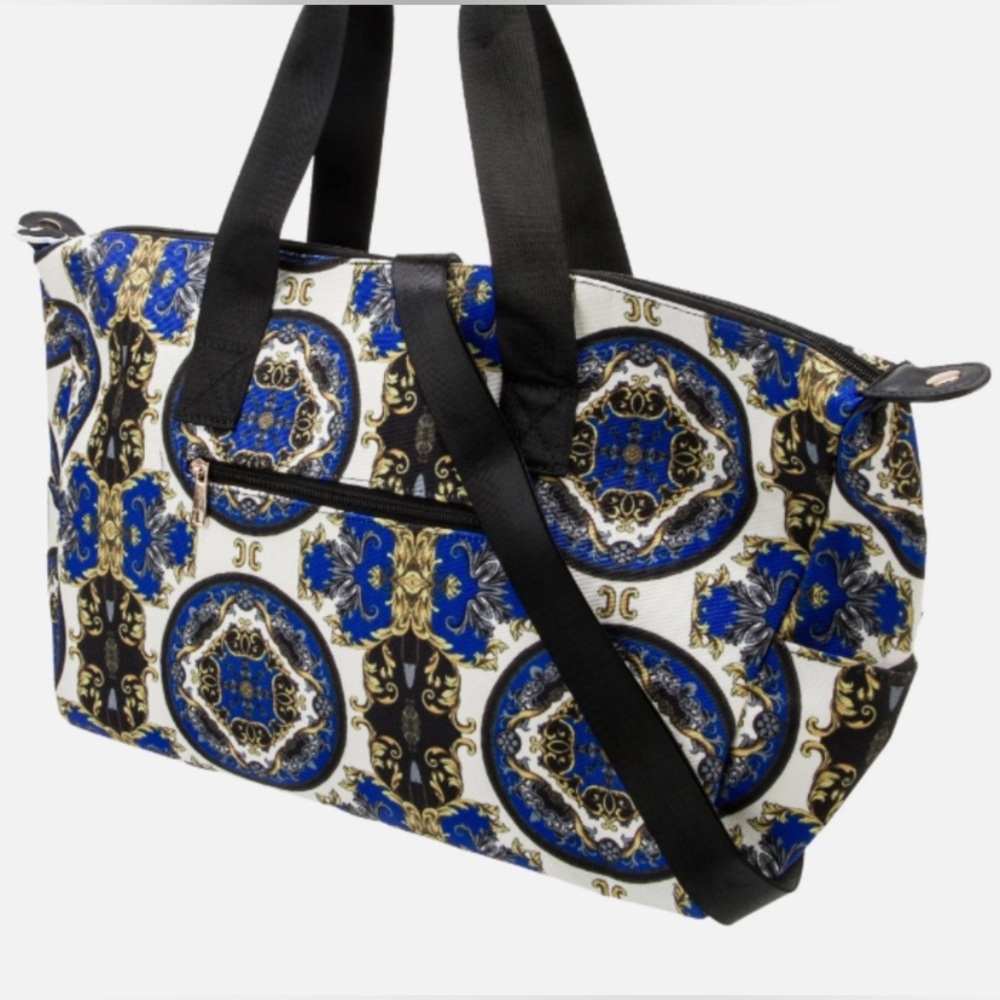 Alice + Olivia Regal Romance Sapphire Duffle Bag Tote Purse Revolve FWRD NWT - Picture 7 of 16